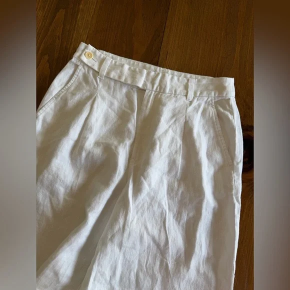 Madewell The Harlow Wide-Leg Pant in 100% Linen New tags size 4 smoke pet free - Picture 6 of 9